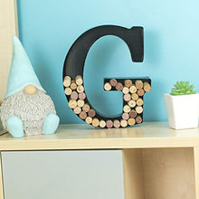 Load image into Gallery viewer, Made Easy Kit Metal Letter Wine Cork Keepsake Saver &amp; Holder Monogram w/Free Wall Mount Kit A-Z (Letter L, Large)
