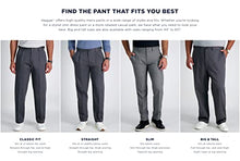Load image into Gallery viewer, Haggar Men's Eclo Stria Expandable-Waist Plain-Front Dress Pant Brown 38x29
