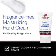 Load image into Gallery viewer, Neutrogena Norwegian Formula Moisturizing Hand Cream Formulated with Glycerin for Dry, Rough Hands, Fragrance-Free Intensive Hand Lotion, 2 oz (Pack of 6)

