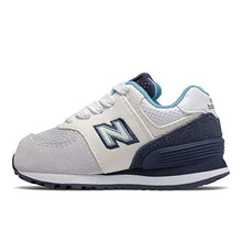 Load image into Gallery viewer, New Balance Baby 574 V1 Pack Lace-Up Sneaker, Whisper White, 3 W US Infant
