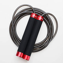 Load image into Gallery viewer, COERKALY Jump Rope for Fitness, Tangle-Free with Ball Bearing Jump Rope Workout, Adjustable Speed Skipping Rope with 2 Cables for Women Men, Steel&amp;Silicone Handle Jumping Rope(Red)
