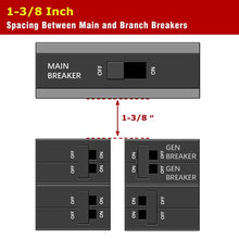 Load image into Gallery viewer, Generator Interlock Kit Compatible with Square D QO or Homeline 150 or 200 amp panels. 1 3/8 inches Spacing between main and generator breaker, Professional and Interlock Kit
