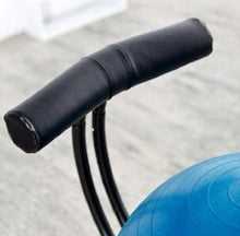 Load image into Gallery viewer, Gaiam Custom-Fit Balance Ball Chair - Exercise Stability Ball Adjustable Desk Chair for Home or Office with 55cm Yoga Ball, Air Pump, Exercise Guide and Satisfaction Guarantee, Blue
