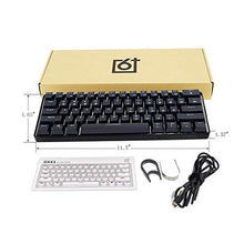 Load image into Gallery viewer, GK61 Hot Swappable Mechanical Gaming Keyboard - 61 Keys Multi Color RGB Illuminated LED Backlit Wired Gaming Keyboard, Waterproof Programmable, for PC/Mac Gamer, Typist (Gateron Optical Red, Black)
