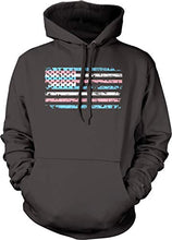 Load image into Gallery viewer, Tcombo Transgender American Flag - USA LGBTQ Pride Unisex Hoodie Sweatshirt (Charcoal, XX-Large)
