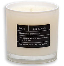 Load image into Gallery viewer, Lulu Candles | Pineapple Evergreen | Luxury Scented Soy Jar Candle | Hand Poured in The USA | Highly Scented &amp; Long Lasting | 9 Oz. NO LID/NO Box
