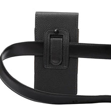 Load image into Gallery viewer, Vertical Cell Phone Belt Holster Pouch with Belt Clip and Belt Loop Case for iPhone 11 Pro XS X 8 7 6 6s/ Galaxy S6 S10e J5 J3 J2 S6 Edge Sol 3/ Moto G7 Play/ Google Pixel /LG Q7 Q6 K8
