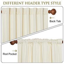 Load image into Gallery viewer, StangH Ivory White Bedroom Curtains - Super Soft Velvet Texture Window Drapes for Sliding Glass Door, High Ceiling Tall Privacy Curtain Panels for Living Room / Church, W52 x L120, 2 Panels
