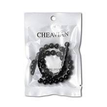 Load image into Gallery viewer, CHEAVIAN 45PCS 8mm Natural Black Obsidian Gemstone Round Loose Beads Crystal Energy Stone Healing Power for DIY Jewelry Making 1 Strand 15"
