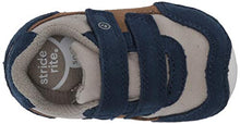 Load image into Gallery viewer, Stride Rite baby boys Soft Motion Mason Athletic Sneaker, Navy/Truffle, 4.5 Toddler US
