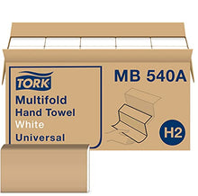 Load image into Gallery viewer, Tork Multifold Hand Towel White H2, Universal, 100% Recycled Fibers, 16 x 250 Towels, MB540A
