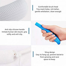 Load image into Gallery viewer, MagiDeal Vinyl Quote Me Long Anti-Slip Curve Handled Bath Body Brush, Easy Reach for Seniors, Suitable for Elderly/Pregnant Aid Bathing &amp; Shower, Blue, 15.35"
