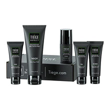 Load image into Gallery viewer, Tiege Hanley Men’s Skin Care System Level 2 | Five Amazing Products Including Face Wash, Morning &amp; Bedtime Moisturizer, Exfoliating Scrub &amp; Eye Cream | Look and Feel Amazing Every Day, It’s Simple
