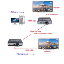 Load image into Gallery viewer, Primeda HDMI Extender Over Fiber Optic Cable Singlemode up to 12.4miles (20Km), 1080P HDMI Extension Adapter Repeater,Uncompressed.1 Transmitter and 1 Receiver Kit
