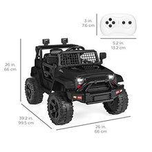 Load image into Gallery viewer, Best Choice Products 12V Kids Ride On Truck Car w/Parent Remote Control, Spring Suspension, LED Lights, AUX Port - Black
