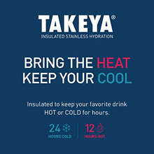 Load image into Gallery viewer, Takeya Actives Insulated Stainless Steel Water Bottle with Spout Lid, 18 oz, Teal

