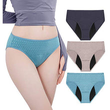 Load image into Gallery viewer, Neione Period Underwear Menstrual Postpartum Panties Absorbent Leakproof Underpants Women Supersoft Bikinis 3 Pack Cyrena M
