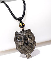 Load image into Gallery viewer, Lightock Gold Obsidian Owl Gift Necklace Pendant Lovely Animal for Women Natural Gemstone Protection Healing Crystal Stones
