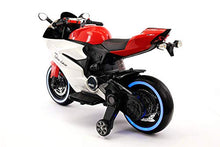 Load image into Gallery viewer, Street Racer 12V Battery Power Motorized Electric Kids Ride-On Motorcycle Bike + EVA Foam Rubber LED Wheels + Leather Seat + MP3 Music Player + Spring Shock Suspension + Training Wheels (Red)
