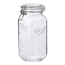 Load image into Gallery viewer, Mason Craft &amp; More Airtight Kitchen Food Storage Clear Glass Clamp Jars, 2 Pack of 67 Ounce (2 Liter) Large Clamp Jar
