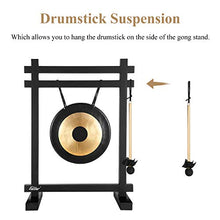 Load image into Gallery viewer, Eastar Gong Desk Gong Instrument Large Gong Desk Chime Meditation Gong Percussion Instruments with Mallet Desktop Gong Table Chime Black/Bronze
