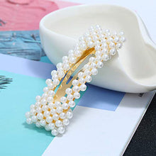 Load image into Gallery viewer, Souarts 16PCS Hair Clips Resin Hair Clip Pearl Hair Clip Acrylic Alligator Artificial Bridal Hair Barrettes Geometric Hair Styling Pins for Women, Ladies, Girls 1 Set (multicolor)
