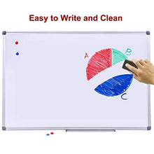 Load image into Gallery viewer, 48 x 36 Inch Large Magnetic Dry Erase Board with Pen Tray| Wall-Mounted Aluminum Portable Message Presentation White Board for Kids, Students &amp; Teachers
