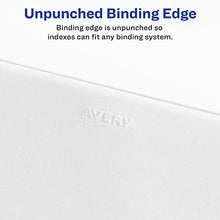 Load image into Gallery viewer, Avery Legal Dividers, Standard Collated Sets, 101-125 Tab Set (01334), White
