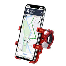 Load image into Gallery viewer, SANON Bicycle Motorcycle Phone Mount Aluminum Alloy Bicycle Motorcycle Handlebar Phone Mount for iPhone Samsung Galaxy GPS Phone Holder Bracket Red
