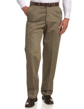 Load image into Gallery viewer, Haggar Men's Work To Weekend Hidden Expandable Waist No Iron Plain Front Pant, Bark, 38Wx32L

