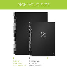 Load image into Gallery viewer, Rocketbook Panda Planner - Reusable Daily, Weekly, Monthly, Planner with 1 Pilot Frixion Pen &amp; 1 Microfiber Cloth Included - Black Cover, Letter Size (8.5" x 11")
