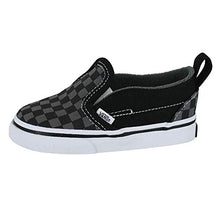 Load image into Gallery viewer, Vans Kids Slip-On V (Infant/Toddler) (Checkerboard) Black/Pewter 6 Toddler
