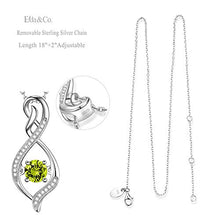 Load image into Gallery viewer, Birthday Gifts for Her August Birthstone Peridot Necklace Wife Women Forever Love Infinity Sterling Silver Jewelry
