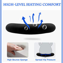 Load image into Gallery viewer, Office Chair Ergonomic Desk Chair Mesh Computer Chair Swivel Rolling Mid Back Task Chair with Lumbar Support Flip-up Arms Massage Adjustable Chair for Women Adults(Black)
