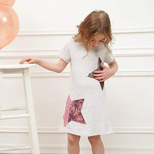 Load image into Gallery viewer, DXTON Little Girls Summer Short Sleeve Dresses Outfits for 3-8 Years SH7277 8T
