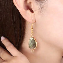 Load image into Gallery viewer, UR URLIFEHALL 20pcs Natural Labradorite Links Connector with Brass Findings Double Loop Faceted Drop Column Connector Pendant for Charms Jewelry Making
