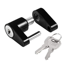 Load image into Gallery viewer, CZC AUTO Black Trailer Hitch Coupler Lock, Dia 1/4 Inch, 3/4 Inch Span for Tow Boat RV Truck Car's Coupler (1 Pack, Black)
