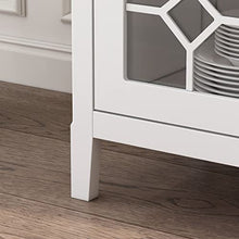 Load image into Gallery viewer, DiDuGo Sideboard Buffet Storage Cabinet with Glass Doors, Wood Buffet Cabinet with Shelves, Accent Furniture, for Dining Room Kitchen White (53.9”L x 15.7”W x 31.9”H)
