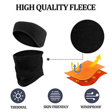 Load image into Gallery viewer, 6 Pieces Kids Fleece Ear Warmer Headband with Neck Gaiter Set Winter Ear Muff Neck Scarf for Child Cycling Skiing (Black, Gray, Dark Blue)
