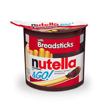Load image into Gallery viewer, Nutella and Go Snack Packs, Chocolate Hazelnut Spread with Breadsticks, Perfect Bulk Snacks for Kids' Lunch Boxes, Great for Holiday Stocking Stuffers, 1.8 oz, Pack of 12
