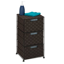 Load image into Gallery viewer, Honey-Can-Do OFC-03714 Double Woven 3-Drawer Storage Organizer Chest, Espresso Brown, 12.01L x 12.01W x 24.02H
