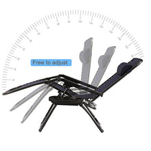 Load image into Gallery viewer, Zero Gravity Chairs Set of 2 with Pillow and Patio Outdoor Adjustable Dining Reclining Folding Chairs for Deck Patio Beach Yard
