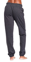 Load image into Gallery viewer, U.S. Polo Assn. Essentials Womens Printed French Terry Boyfriend Jogger Sweatpants Dark Charcoal Heather Large
