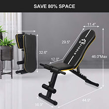 Load image into Gallery viewer, figolo Workout Bench, Adjustable Weight Bench with Wider Backrest/Seat for Full Body Workout Home Gym Strength Training Press bench with Easy Folding [2020 New Version]
