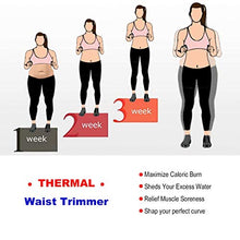 Load image into Gallery viewer, HOPLYNN Neoprene Sweat Waist Trainer Corset Trimmer Shaper Belt for Women , Workout Plus Size Waist Cincher Stomach Wraps Bands Medium Black
