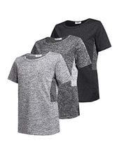 Load image into Gallery viewer, Boyoo Boy's 3 Pack Performance Quick Dry T-Shirts Moisture Wicking Youth Breathable Active Athletic T Shirts
