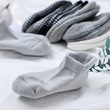 Load image into Gallery viewer, Baby Non Slip Grip Ankle Socks - Grip Crew Socks with Non Slip/Anti Skid Soles, 6 Pairs of Cotton Socks for Infants Toddlers(1-3 years)
