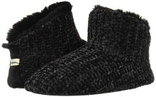 Load image into Gallery viewer, Dearfoams Women's Chenille Bootie Slipper, Black, Medium

