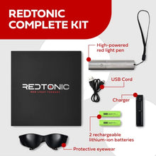 Load image into Gallery viewer, Exerscribe Red Light Therapy for Face and Body Use - RedTonic Handheld LED Infrared Light Device with 630nm, 660nm &amp; 850nm Wavelengths
