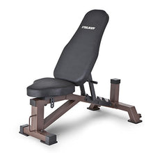Load image into Gallery viewer, Steelbody Deluxe 6 Position Utility Weight Bench for Weightlifting and Strength Training STB-10105, Black-Brown
